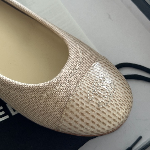 NWT CHANEL BALET FLATS CHANEL SLIPPER 37.5 - Picture 5 of 8